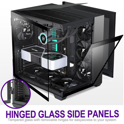 FOIFKIN F300 Gaming PC Gehäuse – Schwarz, ohne RGB Lüfter