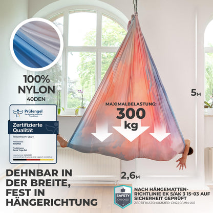 Yosana Hängematte Komplettset inkl. Befestigung, Bunte Wolken