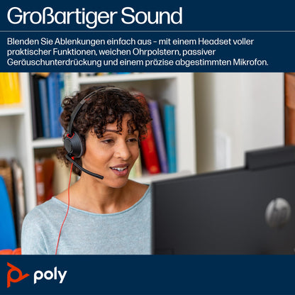 Poly Blackwire 5220 schnurgebundenes Headset USB-A/USB-C/3,5 mm