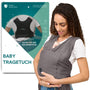Koala Babycare Tragetuch für Neugeborene Anthrazitgrau. Langes, anthrazitgraues Tuch zum ergonomischen Tragen von Neugeborenen.