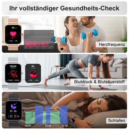 LODIMEKE Smartwatch P133 mit Telefonfunktion für Damen und Herren