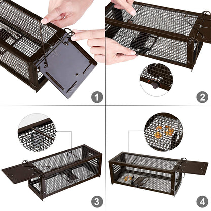 RatzFatz® Profi Mause- & Rattenfalle Lebendfalle - 2X XXL Set