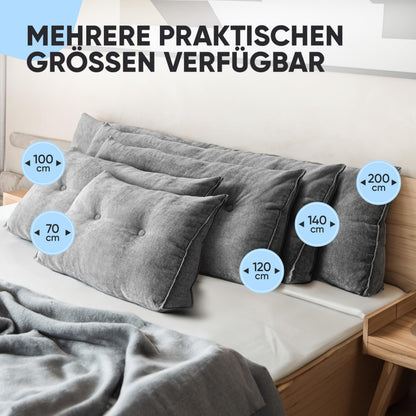 Björn&Schiller Rückenkissen Lesekissen - Grau 120 cm