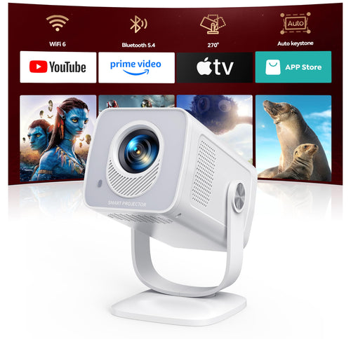 TOPTRO TP2 Mini Beamer – Smart Projektor mit WiFi 6 und Bluetooth