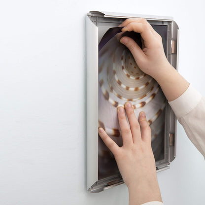 DISPLAY SALES Klapprahmen DIN A4 Silber 25mm Profil 10er Set