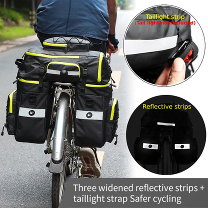 BAIGIO Fahrradtasche 3-in-1 Gepäckträger Rucksack – 75L Wasserdicht