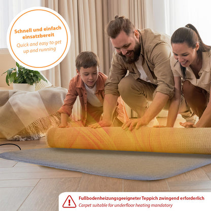 Mi-Heat Beheizbare Teppich-Unterlage 100x140cm Heizteppich