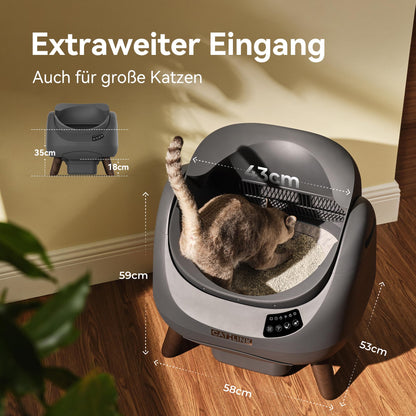 CATLINK C08 Selbstreinigende Katzentoilette XXL mit WLAN, Grau
