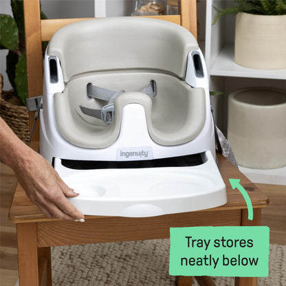 Ingenuity 2-in-1 Sitzerhöhung mit Tablett, Beige, ab 6 Monaten