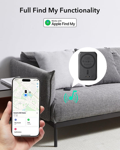 ESR Geo MagSafe Wallet mit Wo ist?-Funktion und RFID-Schutz, Schwarz