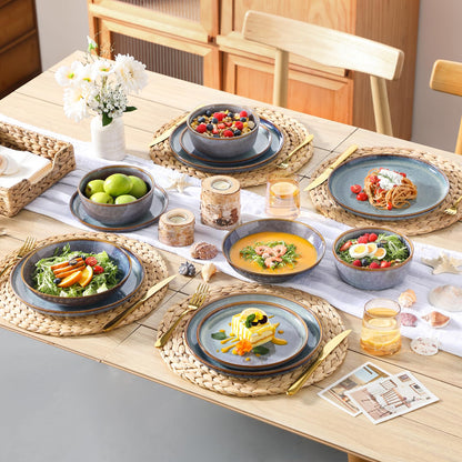 vancasso PLAYA Tafelservice 24tlg - Lavendelblau Reaktive Glasur