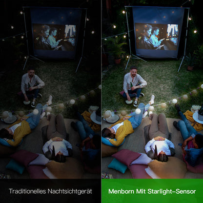 Menborn Überwachungskamera Aussen 2,5K 4MP 360° - 2er-Set