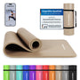 MSPORTS Gymnastikmatte Premium 190 x 100 cm NBR Beige-Caramel, gerillte Oberfläche, mit Tragegurt