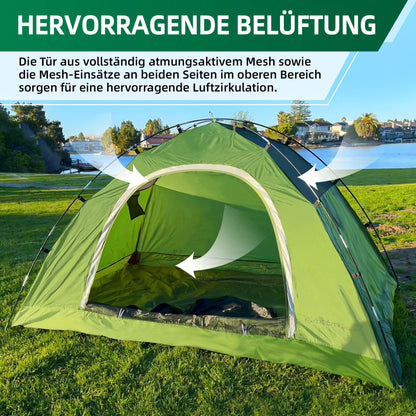 Clostnature Kuppelzelt für 2 Personen, wasserdichtes Campingzelt