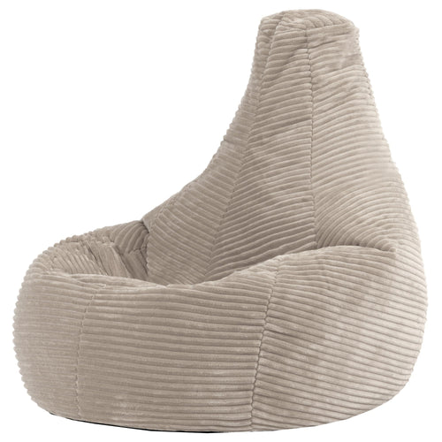 Icon Dalton Kinder Sitzsack - Flauschiger Cord Beige mit Füllung. Beiger, flauschiger Cord-Sitzsack bietet flexible und bequeme Sitzgelegenheit für Kinder.