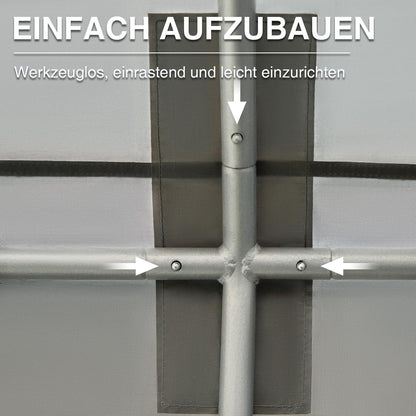 EVER ADVANCED Gerätezelt 190x230x225 cm, 3000 mm wasserdicht, Grau