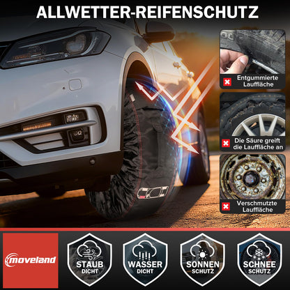 moveland Reifentaschen 4er Set, wasserdichte Reifenhüllen 18-22 Zoll