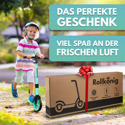 Rollkönig City-Scooter Faltbarer Tretroller für Erwachsene/Kinder - Pink