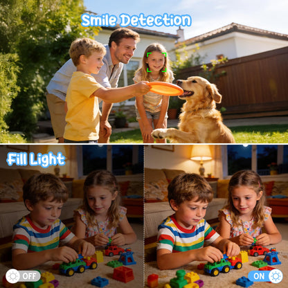 IXNAIQY Digitalkamera 44MP 1080P Kompaktkamera für Kinder, schwarz