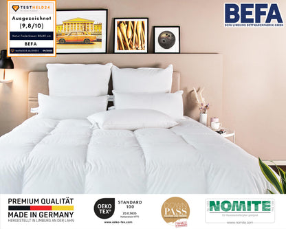 BEFA NATUR Federkissen Kopfkissen Set 80x80 cm (2er)