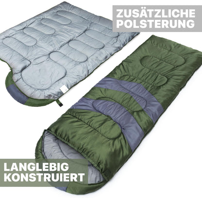 MalloMe Schlafsack Deckenschlafsack für Erwachsene und Kinder, grün