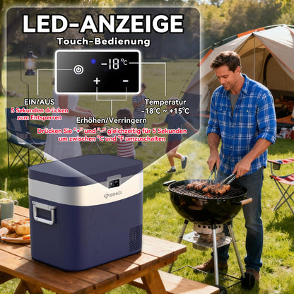 BINGI Kompressor Kühlbox 22L elektrisch für Auto, Camping und Zuhause