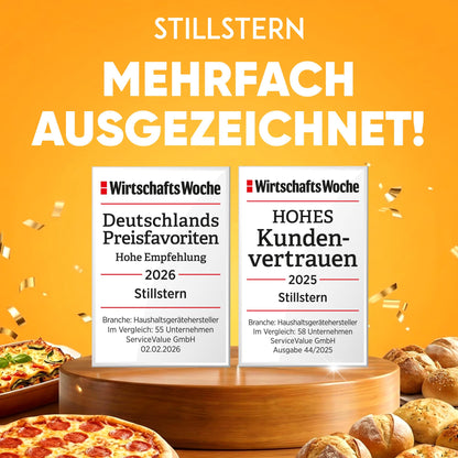 Stillstern Mini Kühlschrank 45 L mit Frostfach und Schloss