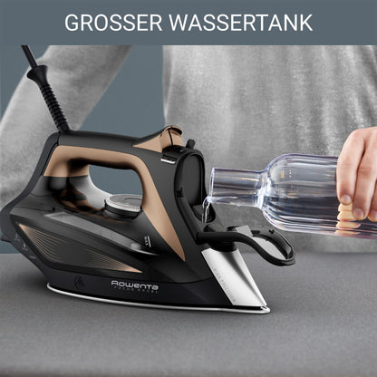 Rowenta Focus Excel Dampfbügeleisen DW5325, 2700 W, schwarz/kupfer