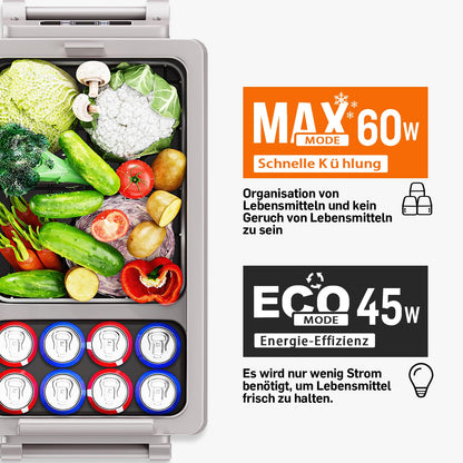 EUHOMY CF-55 Kompressor Kühlbox 49,4 L, 12/24 V und 240 V