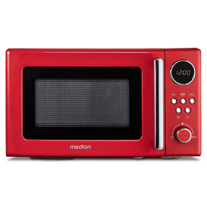 MEDION Retro Kompakt-Mikrowelle MD15000 – 20 Liter Rot