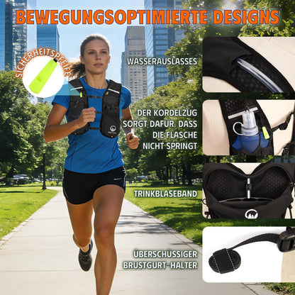 ONETOALL Laufweste mit Trinkblase 2L, ultraleichter Laufrucksack