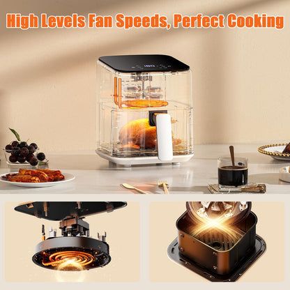 DEIME Heissluftfritteuse RA311D, 2,5 l, kompakter digitaler Airfryer