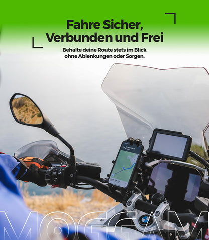 MOGGAM Trail Lock Motorrad-Handyhalterung mit Antivibration