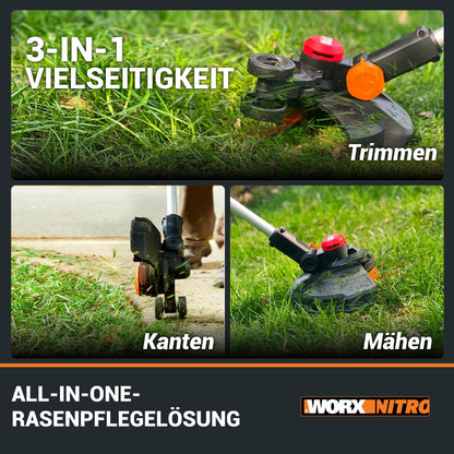 WORX Nitro WG173E.9 Akku Rasentrimmer 20V - ohne Akku/Lader