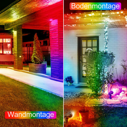 MEIKEE Solarstrahler für Aussen, RGB mit Fernbedienung, 6 Stück
