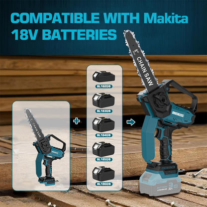 Makita-kompatible Akku Kettensäge bürstenlos 8 Zoll – Werkzeug