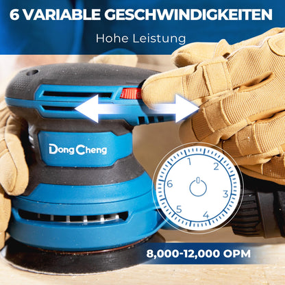 DongCheng Exzenterschleifer DSA02-125, 380 W, 125 mm, 6 Stufen