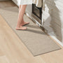 LEKEEPGO Küchenläufer waschbar rutschfest 43,5 x 150 cm Beige, rechteckig, aus Polyestergewebe