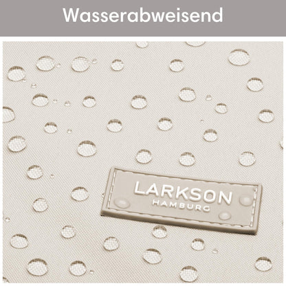 LARKSON No 4 Rolltop Rucksack Beige mit Laptopfach, wasserabweisend