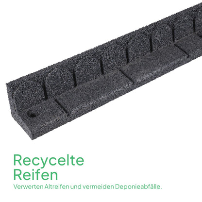 UNIGARDIA Rasenkante flexibel aus recyceltem Gummi, 4,6 m, Anthrazit
