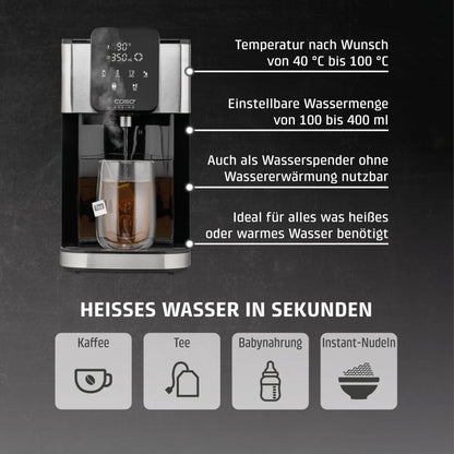Caso HW 1660 Turbo Heisswasserspender 2600 W mit 4-Liter-Tank