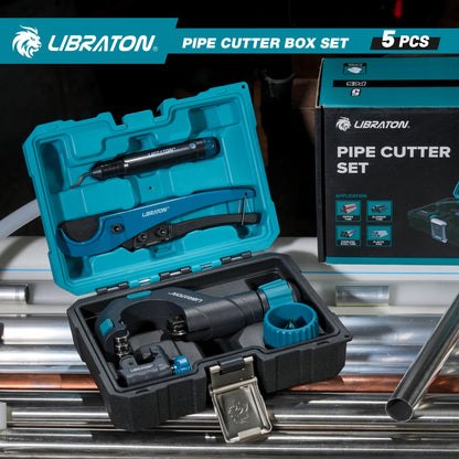LIBRATON Rohrschneider Set 3-50 mm für Kupfer, PEX und PVC