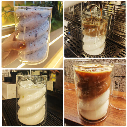 KEHTUNAHT Latte Macchiato Gläser doppelwandig, 400 ml, 6er-Set