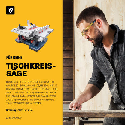 Amboss Werkzeuge Kreissägeblatt-Set Ø 254 x 30 mm 3-teilig