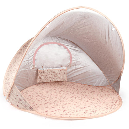 Bieco Ella Pop-up Strandmuschel Dreamy Flowers, UV-Schutz 40+