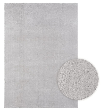 the carpet Relax Kurzflor Teppich – Grau 240x340 cm