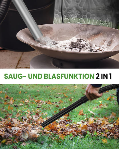 VANPORE Aschesauger 1200W 20L Fahrgestell - Grün