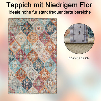 Xfrog Boho Blumen Antiker Flächenteppich - 200x300 cm