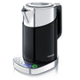 Arendo Wasserkocher Edelstahl mit Temperatureinstellung 1,7 l 3000 W, doppelwandiges Gehäuse, Cool-Touch-Griff