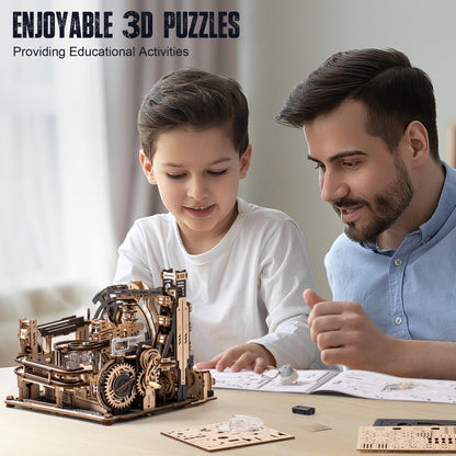 ROKR Marble Spaceport 3D Holzpuzzle Kugelbahn - LGC01 Motorbetrieben